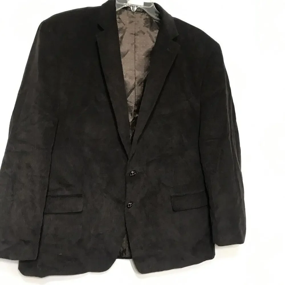 Chaps Corduroy Elbow Patches Blazer Mens 42 R Sport Coat Jacket 2 Button Brown